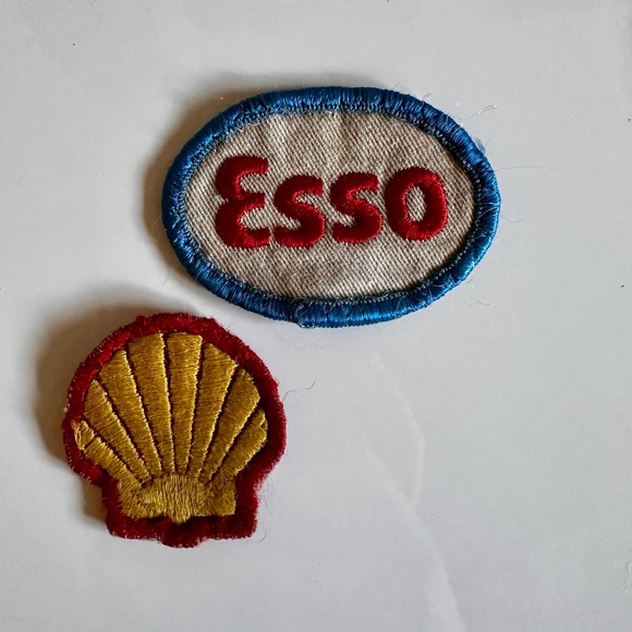esso Other - Retro Gas/Oil Sew On Patch x 2 Esso and Shell